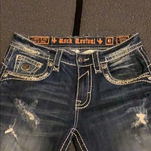 Selling rock revival Indus boot jeans